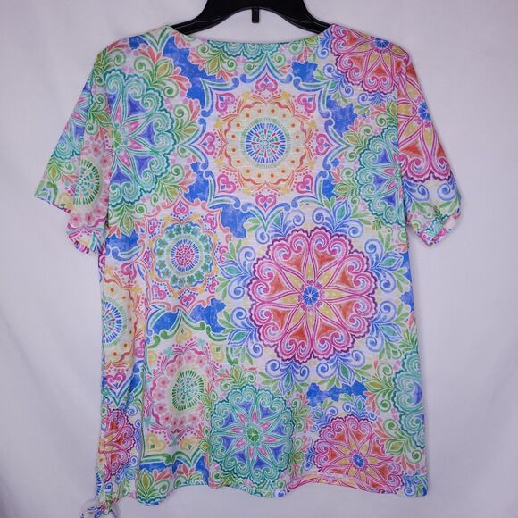 Alfred Dunner Top Medium Colorful Mandala Knit - Picture 5 of 10